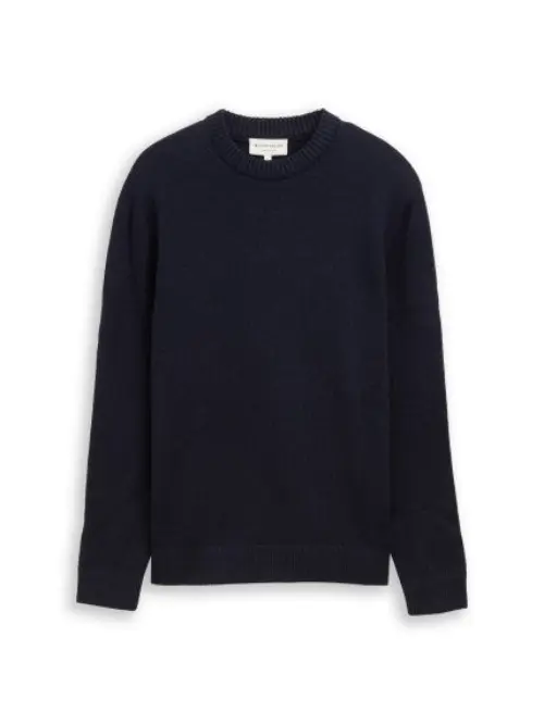 Tom Tailor heren trui crew neck marineblauw