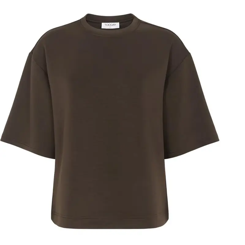 TOODAY azra boxy t-shirt bitter chocolate