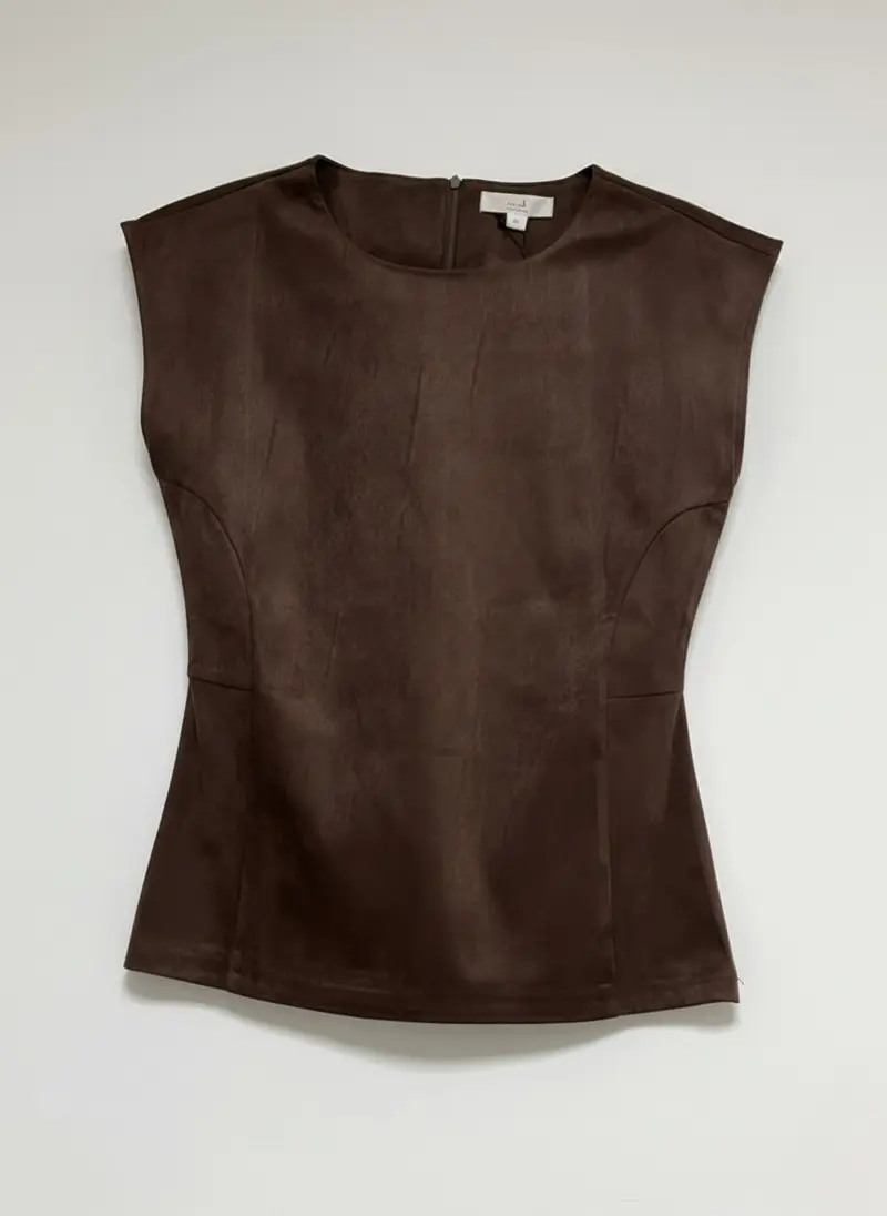 Top Bjarni Immitation Suede | Brown