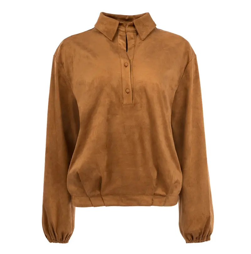Top Lyme LS-RMJ Shiny Soft Suede | Ginger Brown