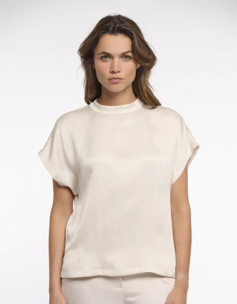 Top sleeve with high neck Esai Birch