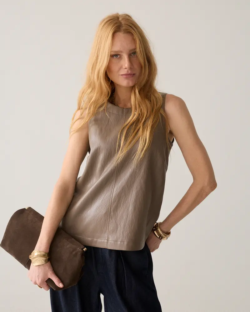 Top van faux leather