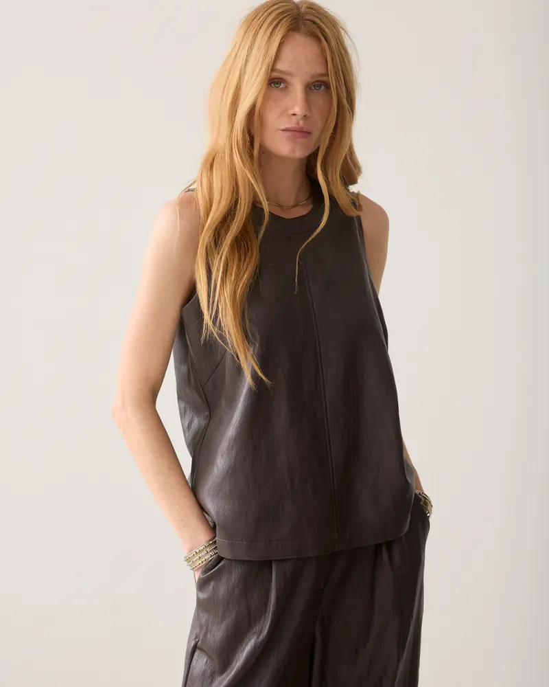 Top van faux leather