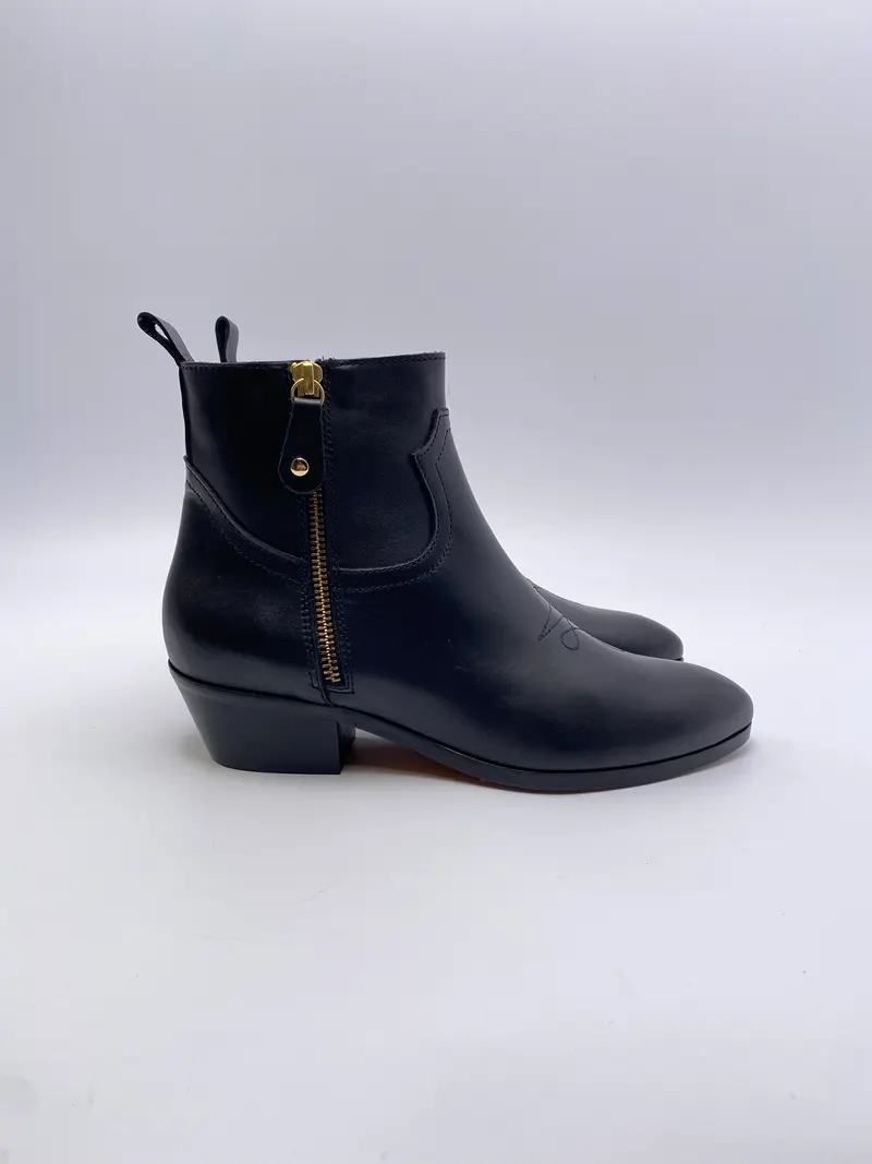 Toral Seto Negro Cuero Cosido zwart