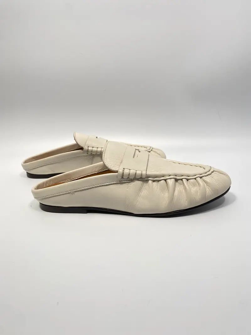 Toral tl-Piper seta nata fire marron white leather mule