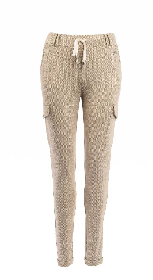 TQ Amsterdam broek karin punta twill beige/bruin
