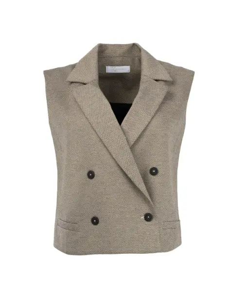 TQ Amsterdam gilet candy beige