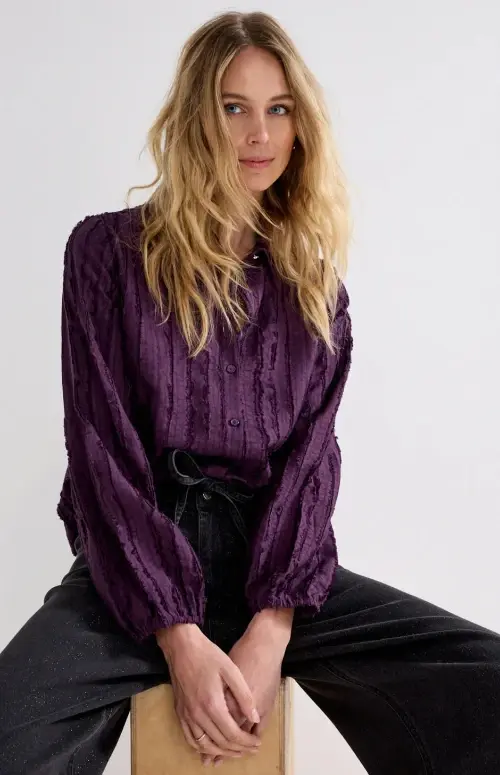 Tramontana blouse streep paars