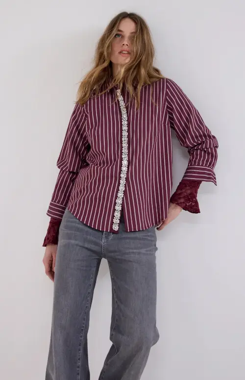 Tramontana blouse streep rood