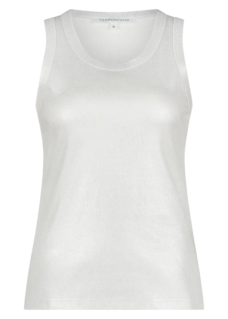 Tramontana - Coated Rib Singlet Silver