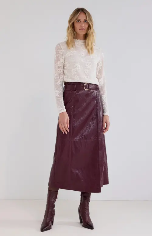 Tramontana lange rok rood