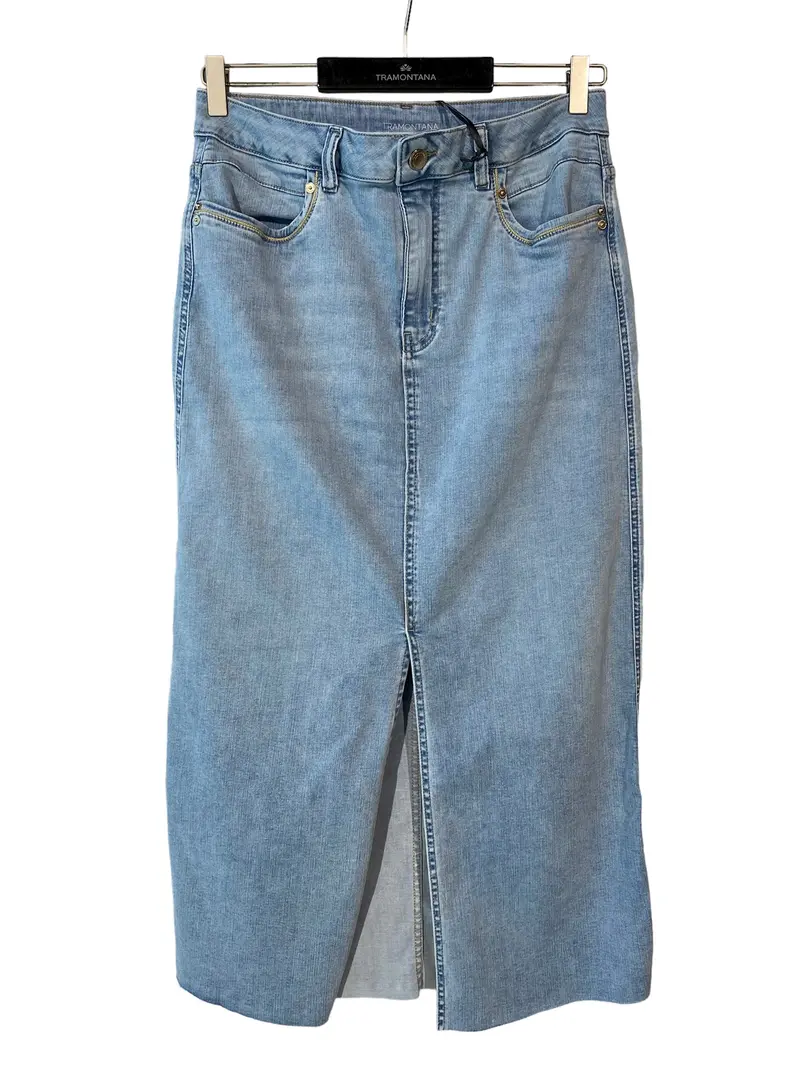Tramontana maxi rok denim blauw