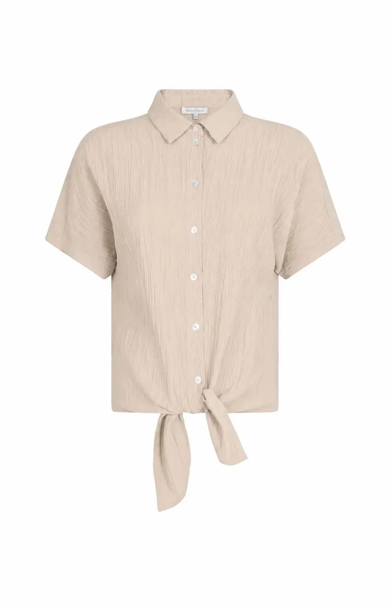 Tramontana - Puckered Short Sleeve Blouse