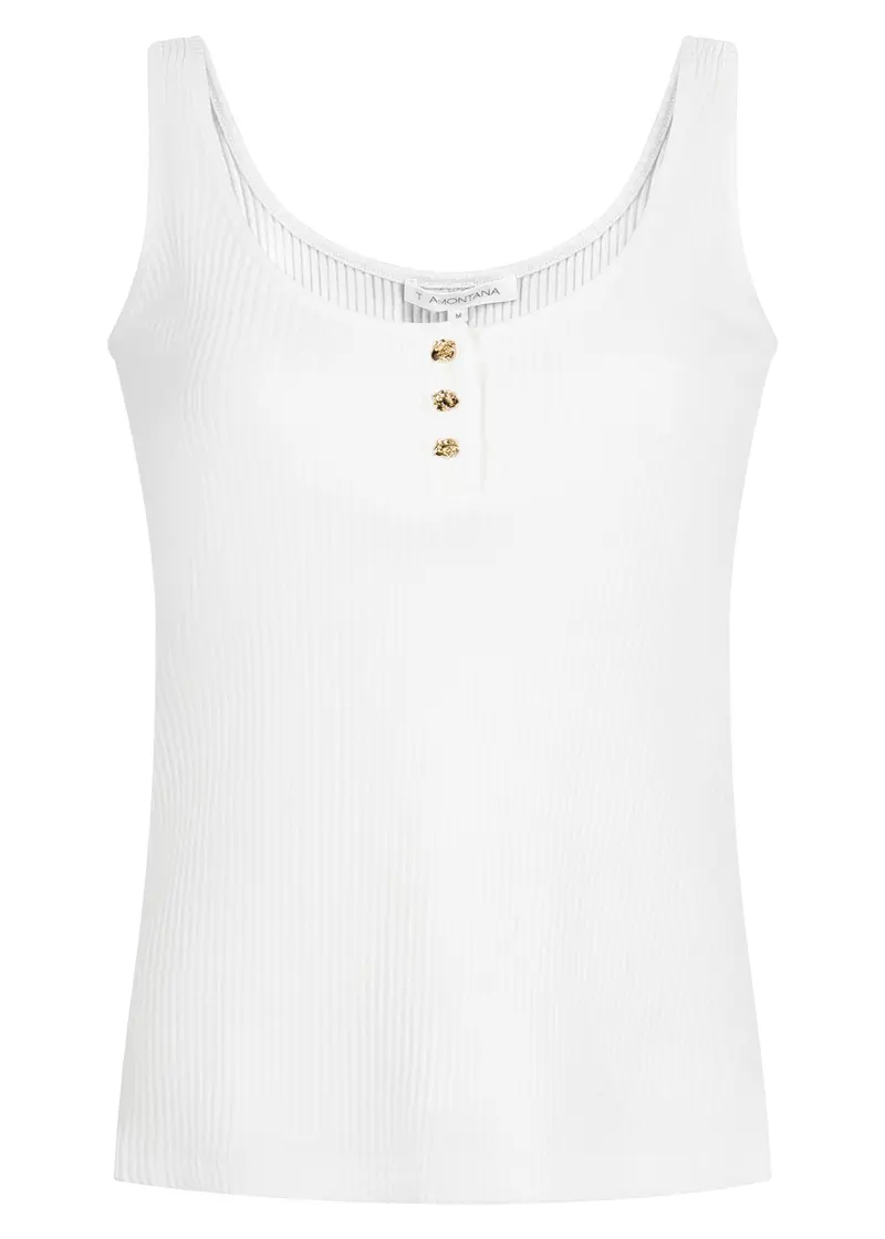 Tramontana - Rib Singlet Button Detail