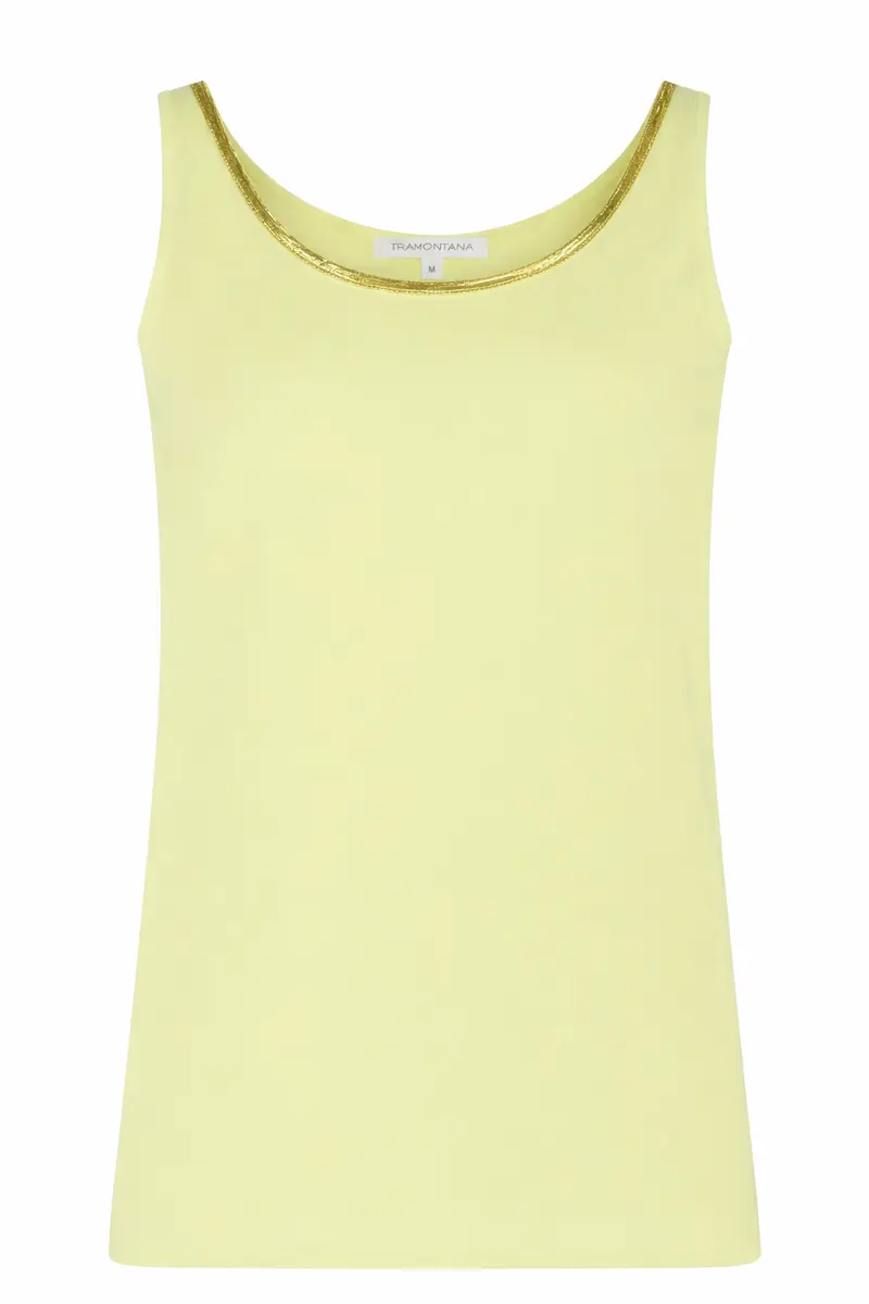 Tramontana - Singlet Lurex tape Celery