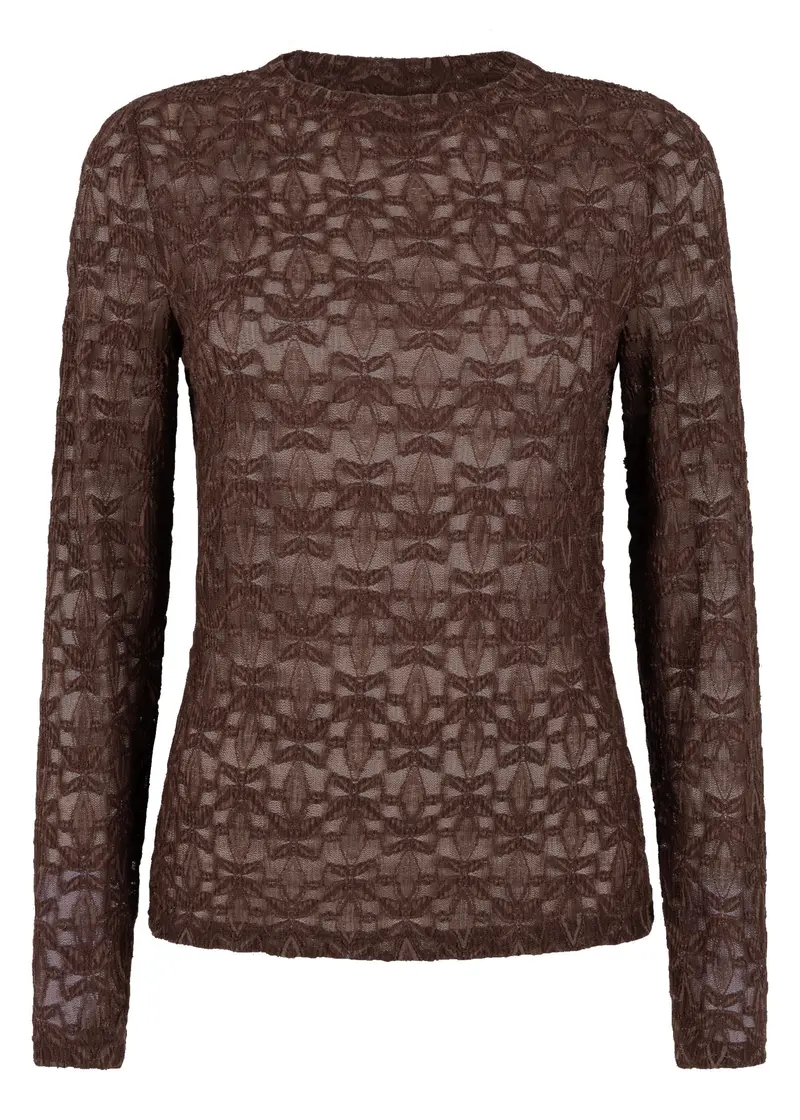 Tramontana - Stretch Lace Top Chocola