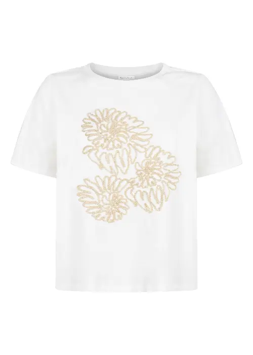 Tramontana t-shirt embroidered artwork off-white