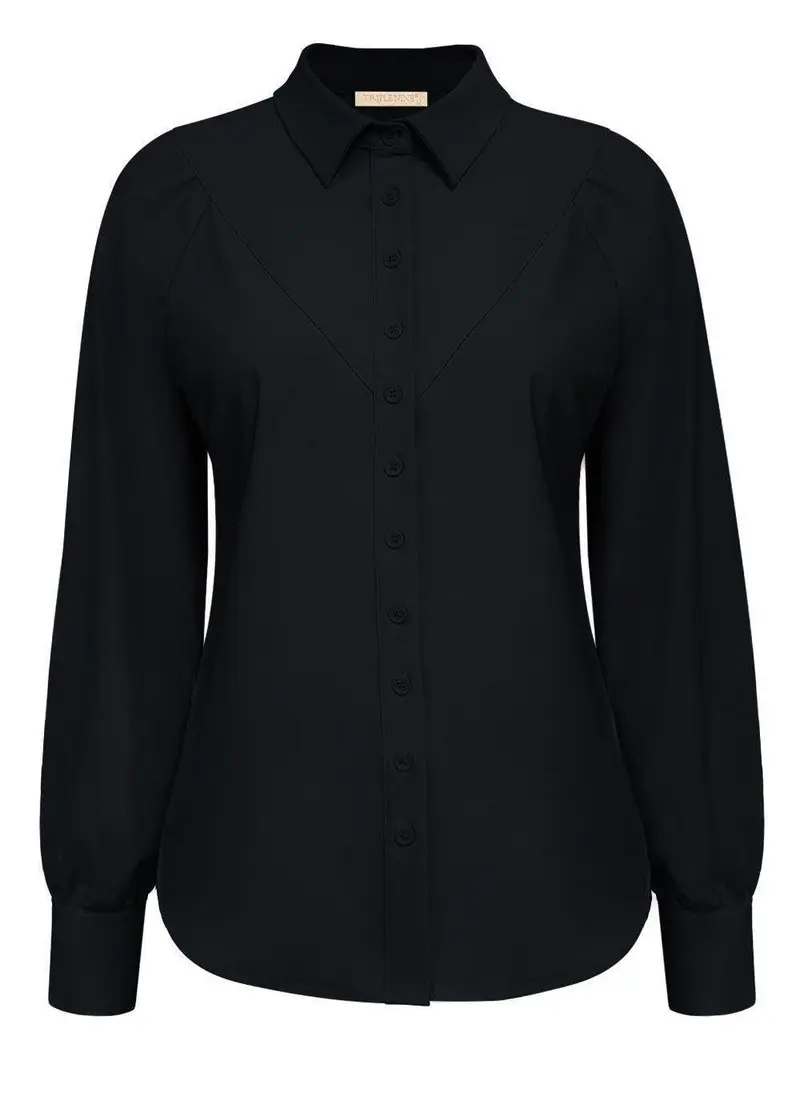 Travel Blouse Moon Zwart - 5919
