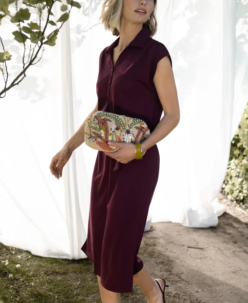 Travel polo jurk INES Wine