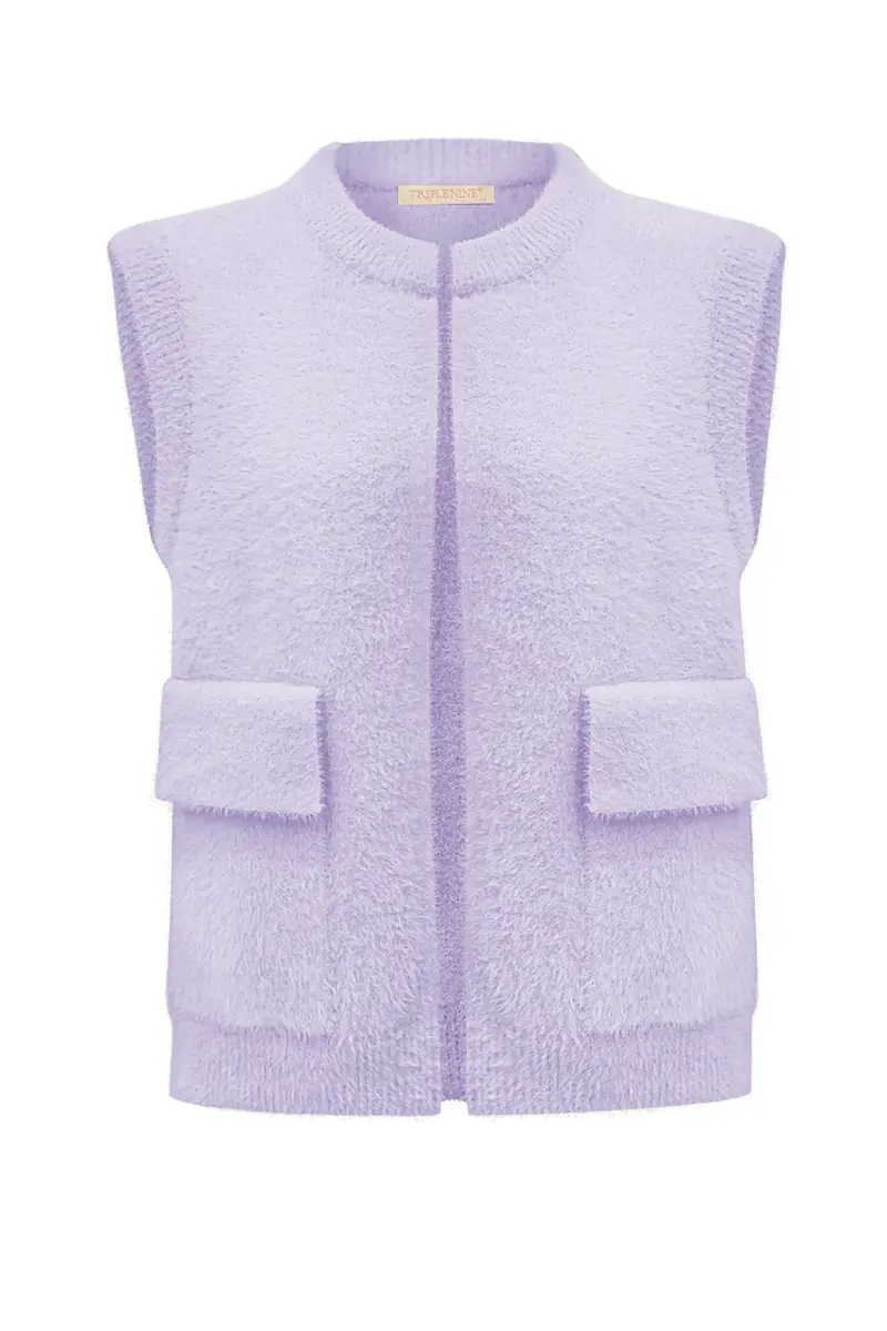 Triple Nine - Fluffy Gilet Inky Lila - 9001