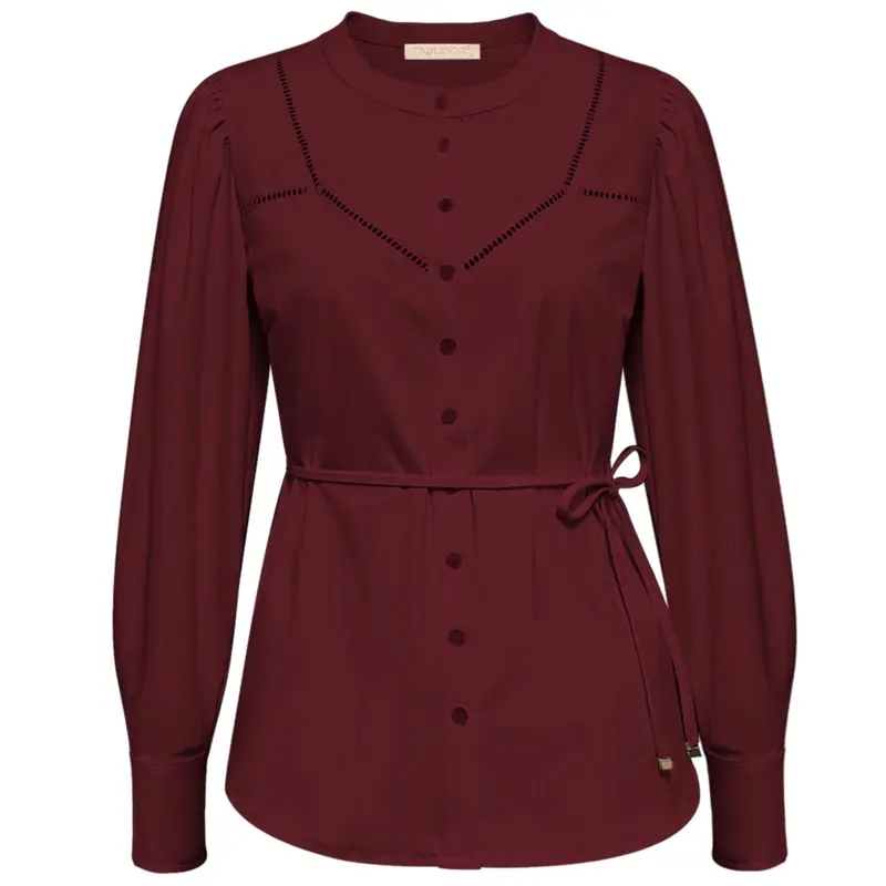 Triple Nine - Travel Blouse Ajour Bordeaux - 5925