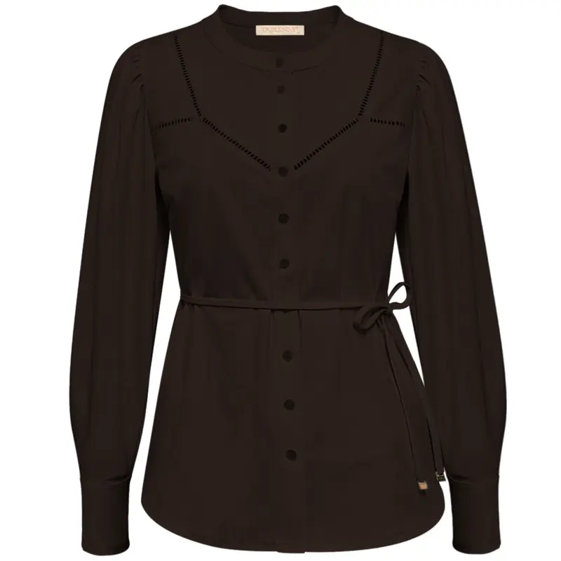 Triple Nine - Travel Blouse Ajour Donkerbruin - 5925