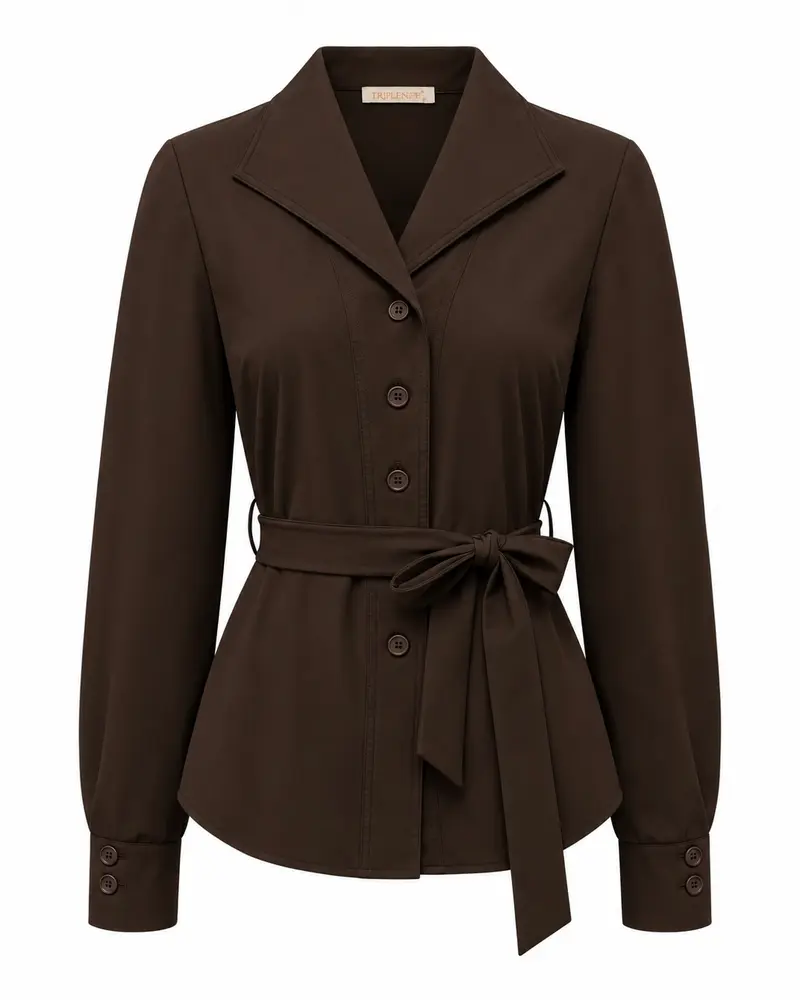 Triple Nine - Travel Blouse Charlot Donkerbruin - 5949