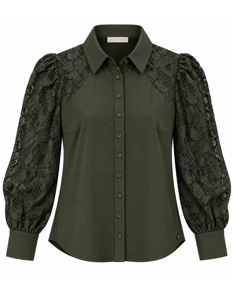 Triple Nine - Travel Blouse Milou Olijfgroen - 5954
