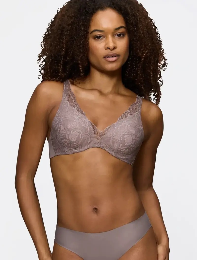 Triumph PUSH-UP BH - Body Make-Up Illusion Lace WP - Pigeon Grey