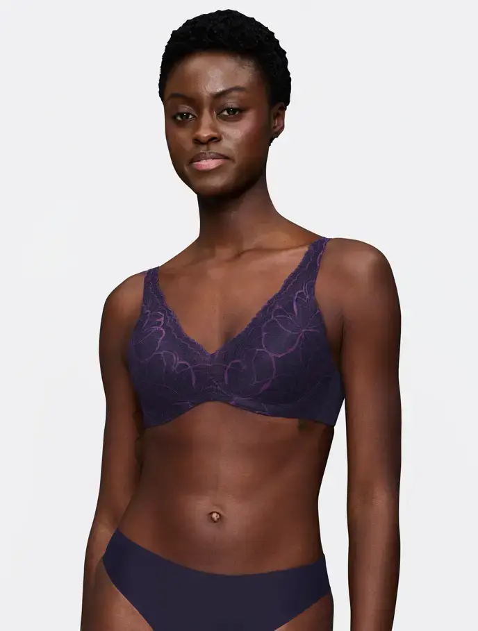 Triumph PUSH-UP BH - Body Make-Up Illusion Lace WP - Prussian blue 00TS