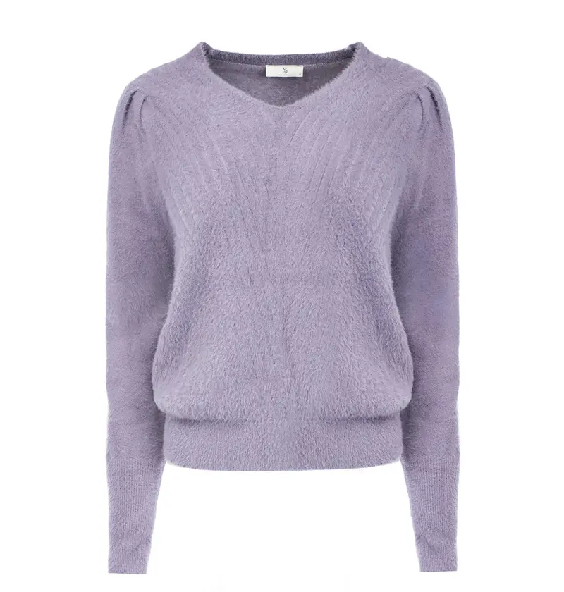 Trui Belins LS-RMJ Furry Knit | Loom Lilac