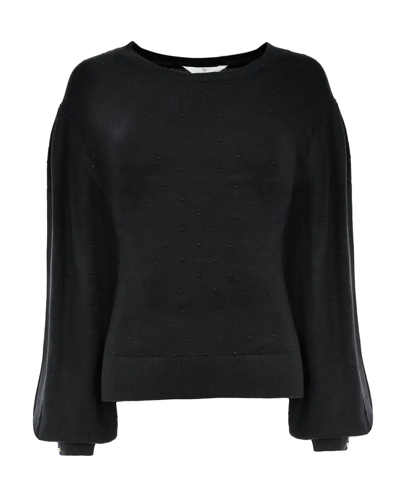 Trui Berle LS-RMB Brei | Black