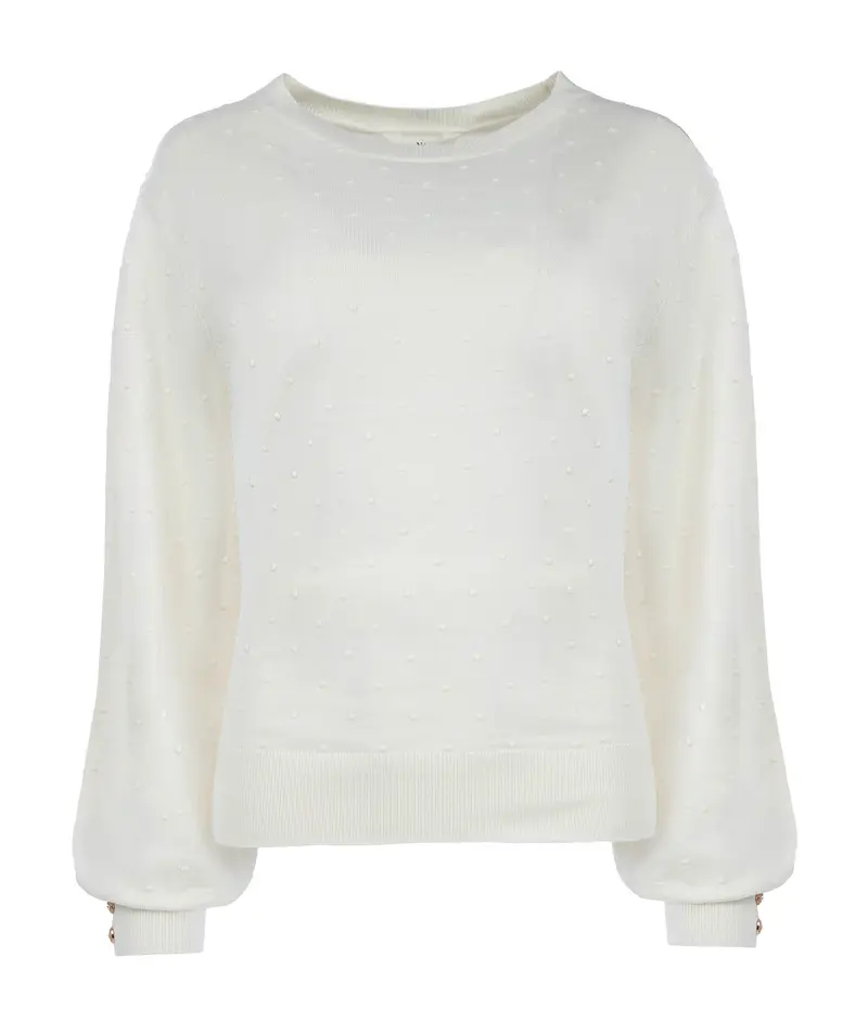 Trui Berle LS-RMB Brei | Ecru