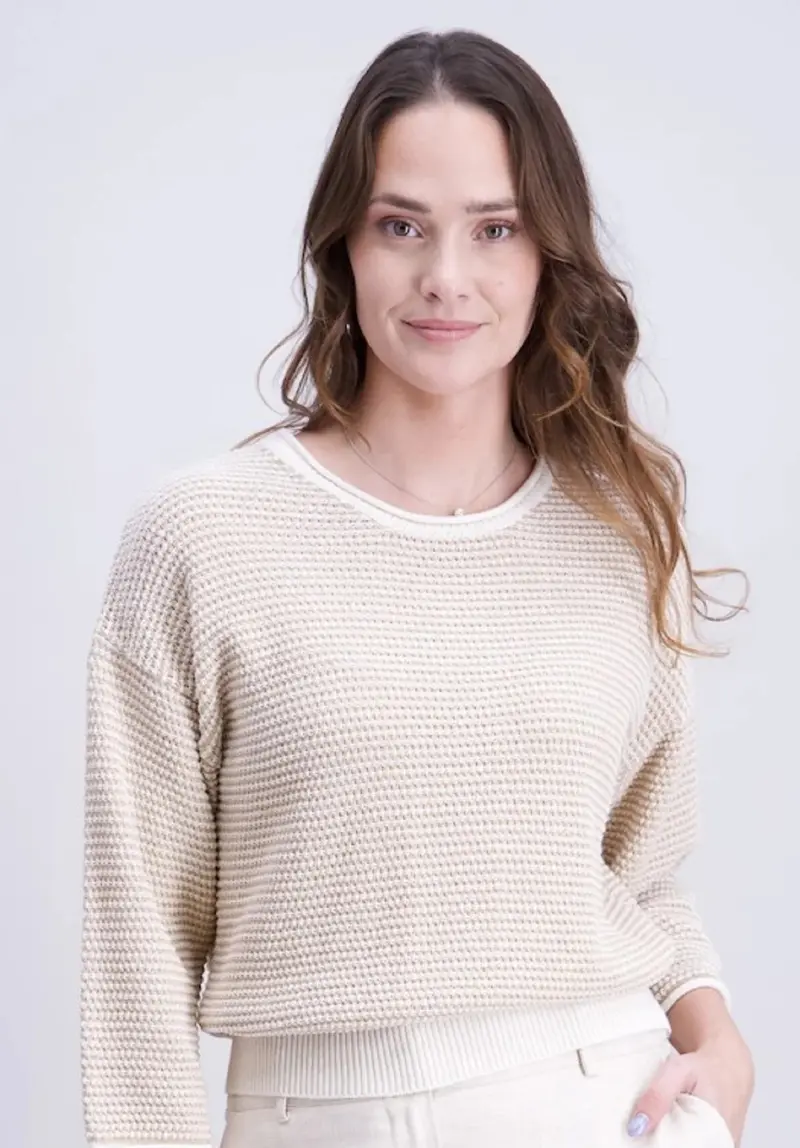 Trui gebreid 842187 Ecru