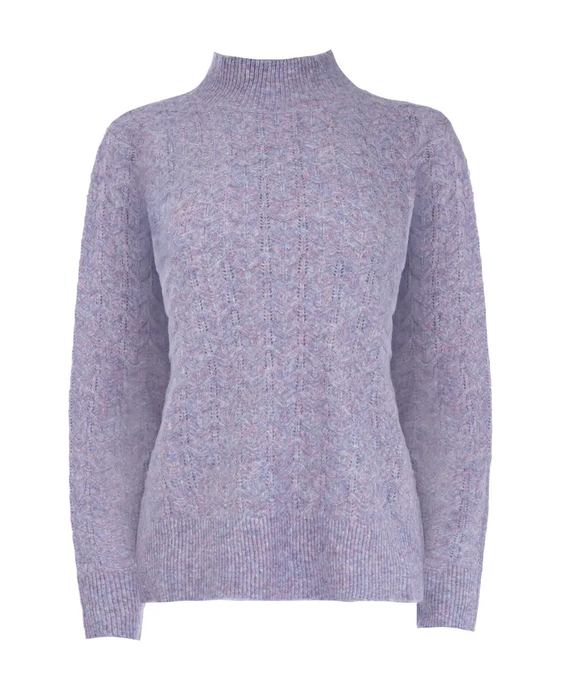Trui Lucian LS-RMJ Textured Knit | Loom Lilac