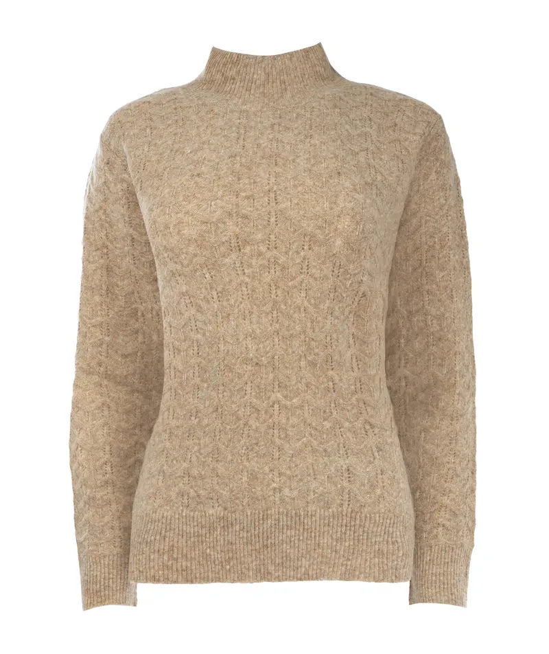 Trui Lucian LS-RMJ Textured Knit | Tan
