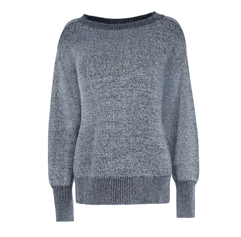 Trui Myson LS-RMS Metallic Knit | Baritone Blue