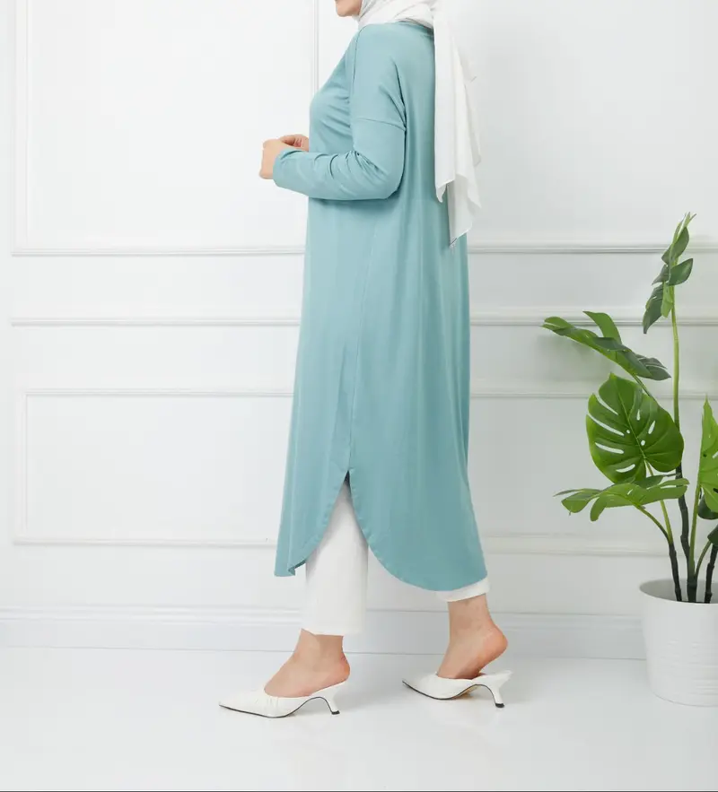 Tuniek lang hijab | Mintgroen