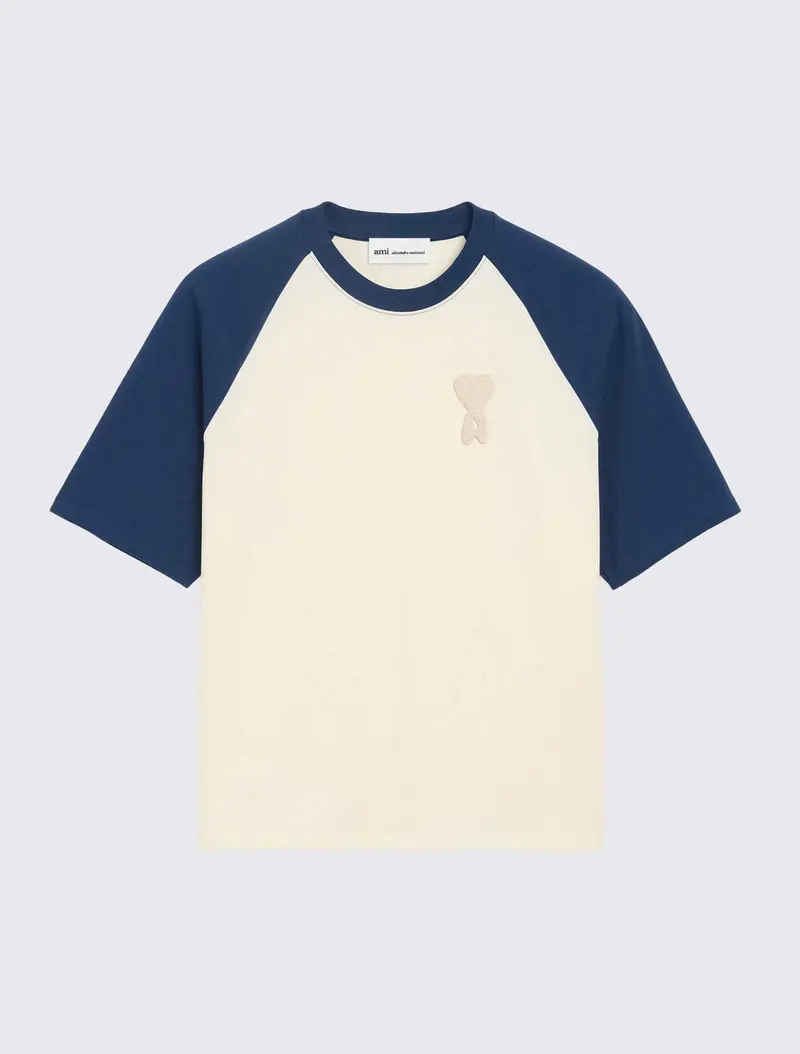 Two Tone Knitted Patch T-Shirt