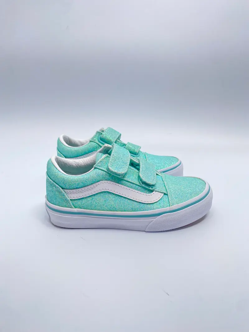 Vans old skool V glitter pastel blue