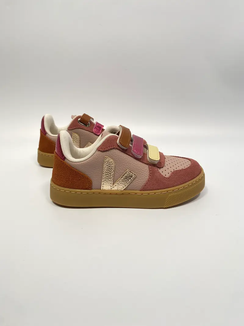 Veja small V-10 leather babe platine
