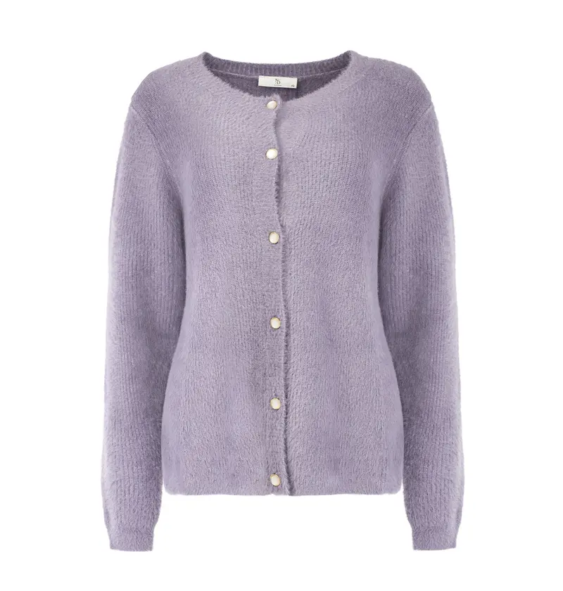 Vest Delta LS-RMJ Furry Knit | Loom Lilac