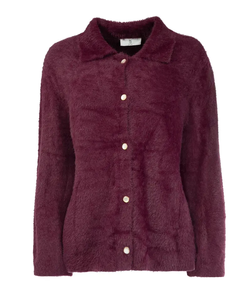 Vest Halton 7/8 SS-RMJ Furry Knit | Grape Wine