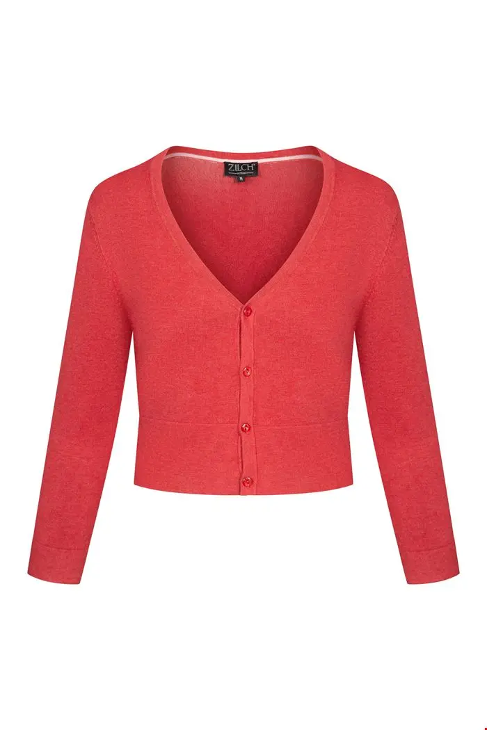 Vest met knoopsluiting | Zilch cardigan short blossom