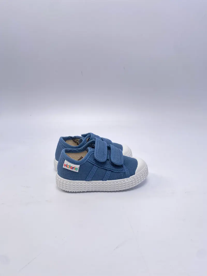 Victoria Jeans stof blauw met klitteband