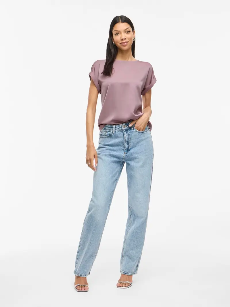 VIELLETTE S/S SATIN TOP
