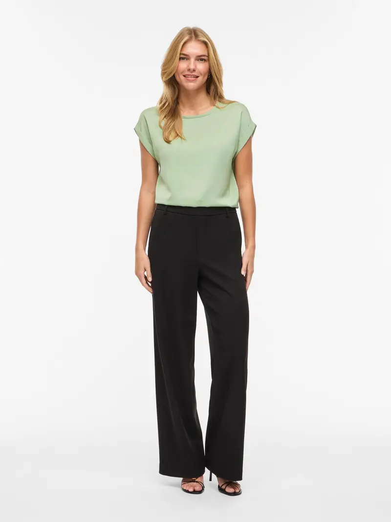 VIELLETTE S/S SATIN TOP