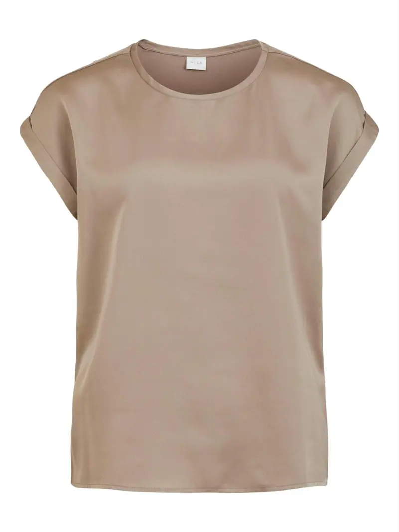 VIELLETTE S/S SATIN TOP/SU -