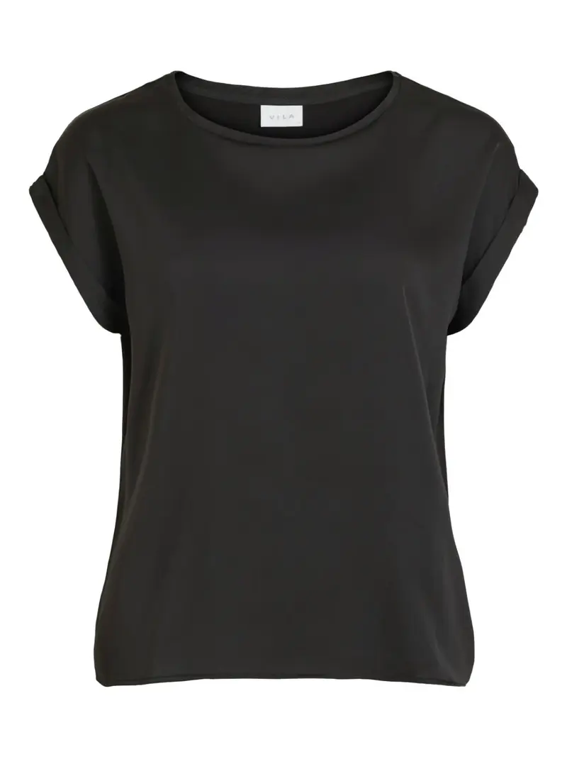 VIELLETTE S/S SATIN TOP/SU -