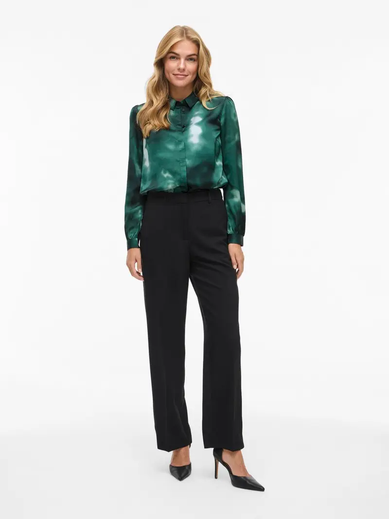 VIELLETTE SATIN L/S BUTTON SHIRT